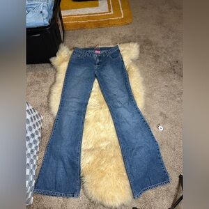 Jou Jou Women's Blue Flare Jeans